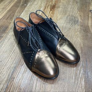 ANTHROPOLOGIE EVA VS. MARIA Black Bronze Shoes Size 39 ~ 8.5 US